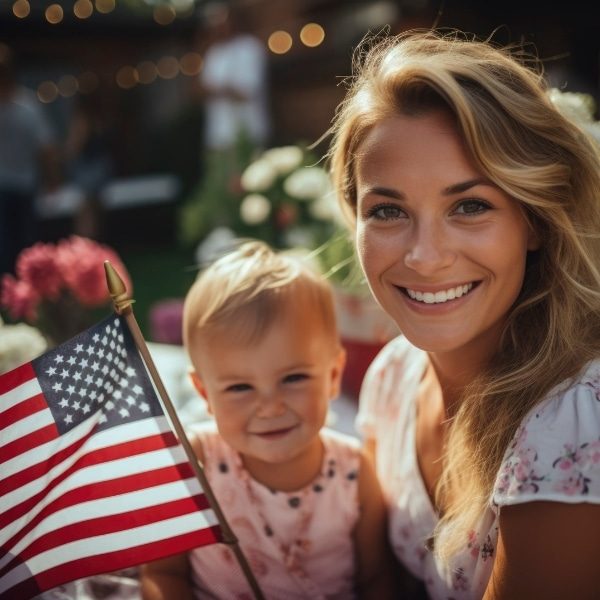 Daughter and mom enjoying the freedom of the weekend